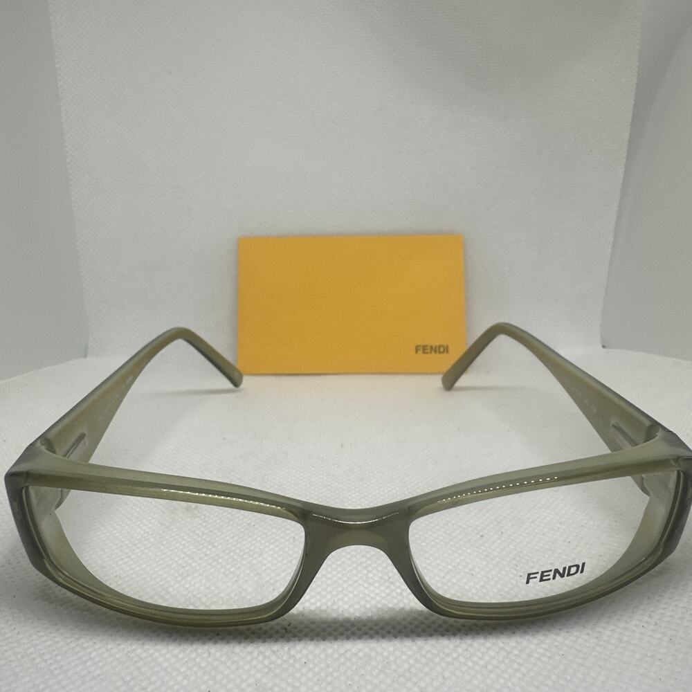 Fendi F817 Eyeglasses Frames Clear Green Rectangular Tortoise 51-16-135 Italy